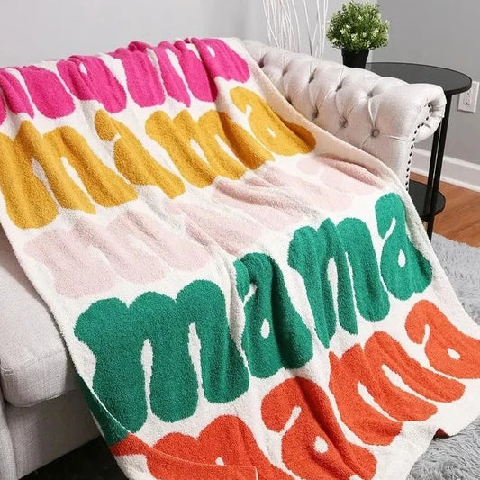Colorful Mama Soft Cozy Throw Blanket