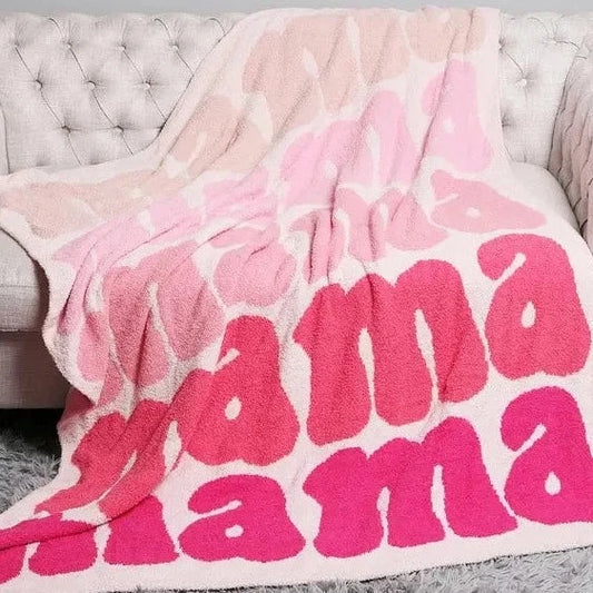 Cozy Up Pink Mama Throw Blanket